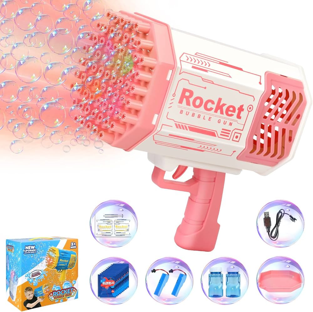 Bazooka Bubble Blaster Gun with 2 Batteries,Rocket Bubble Machine Blower,Birthday Gift for Girls ... | Amazon (US)
