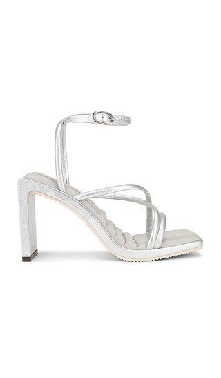 Nora Lozza Brio Sandal in Metallic Silver. - size 7 | Revolve Clothing (Global)