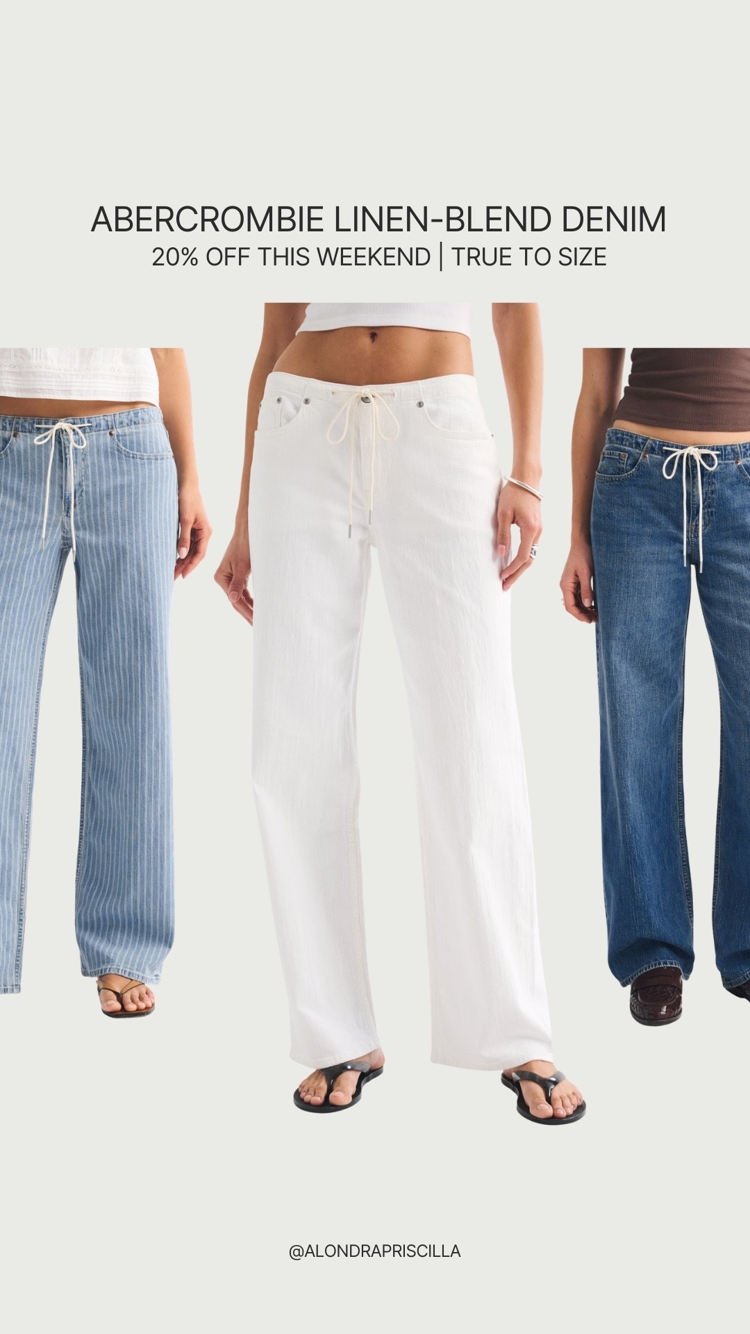 this linen-blend denim collection from Abercrombie is TOO good. so lightweight & comfy, perfect for spring and summer. I grabbed my true size even though they are a low rise fit and they’re perfect. use code SPRINGAF for an extra 15% off of @abercrombie’s sale this weekend!

#LTKSaleAlert #LTKU #LTKootd