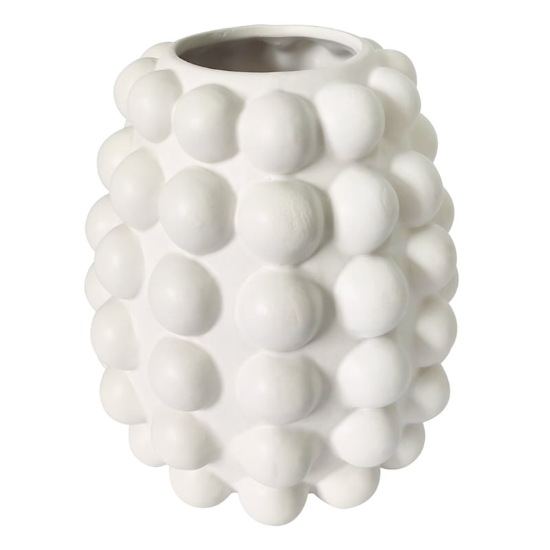White Bubble Vase, 8", Ceramic, sold by At Home | At Home