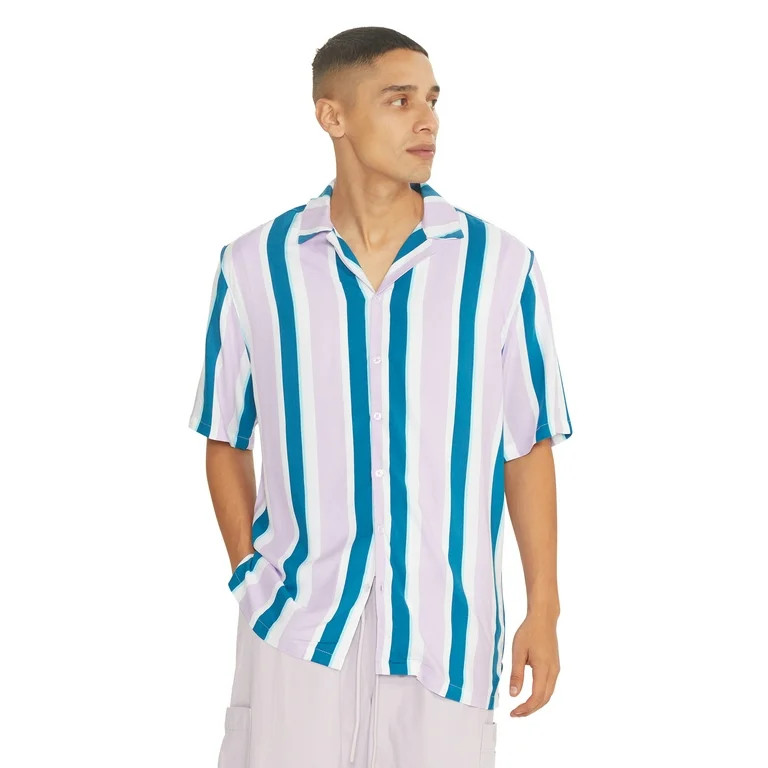 No Boundaries Men's & Big Men's Rayon Shirt, Sizes XS-5XL | Walmart (US)