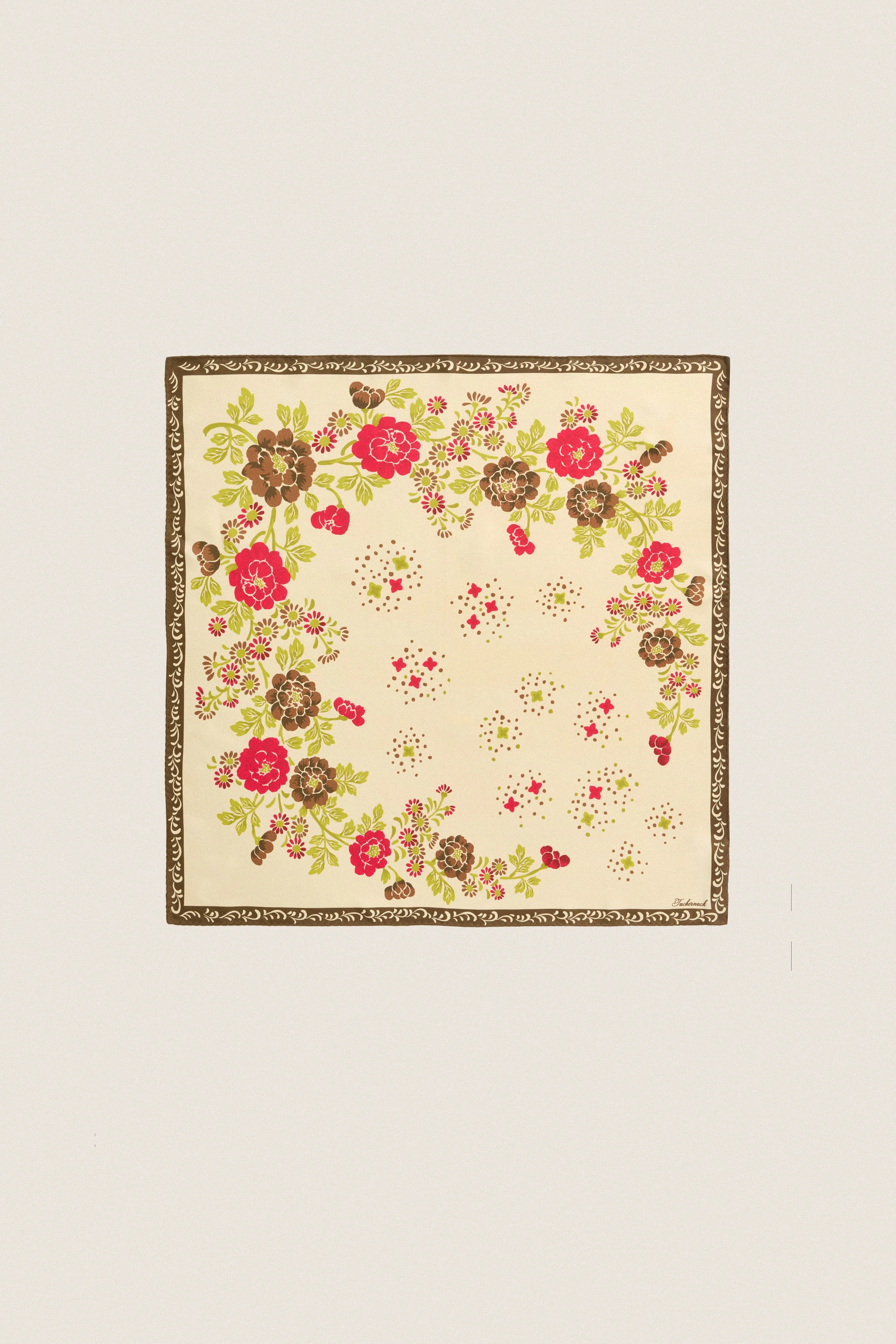 Floral Wreath Small Silk Scarf | Tuckernuck (US)