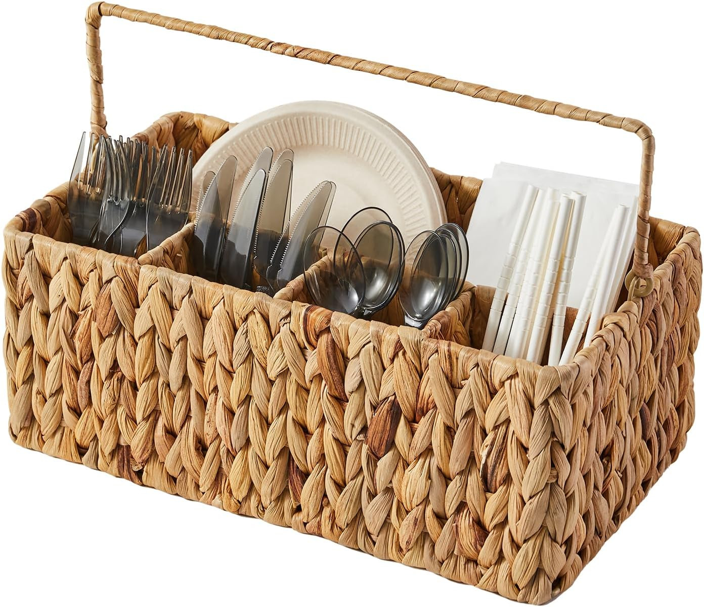 Berdeng Utensil Caddy, Silverware Caddy, Cutlery Holder, Utensil Holder for Party, Picnic Caddy for Plates and Utensils, Utensil Basket for Table,Napkin and Utensil Holder | Amazon (US)