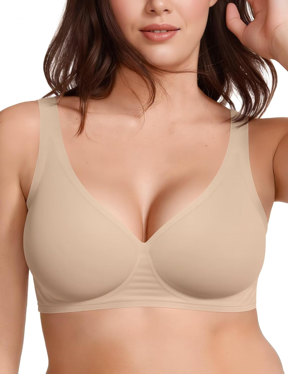Vertvie Wireless Jelly Bras Push Up Plunge Seamless Supportive | Amazon (US)