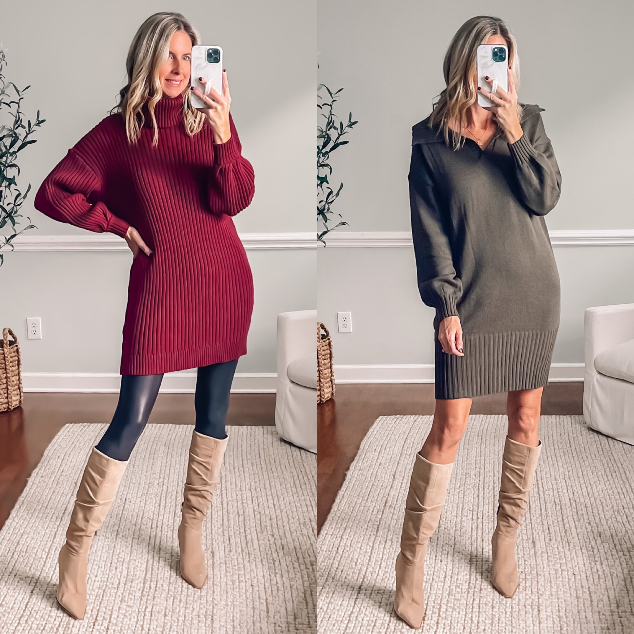 ⭐️ AMAZON SWEATER DRESSES ⭐️ 
Fit true to size 
Holiday outfit 
Holiday dress 
Christmas dress 
Christmas outfit 
Outfit idea 
Sweater dress 
#founditonamazon #sweaterdress #amazonfashion #holidayoutfit

#LTKunder50 #LTKsalealert #LTKHoliday