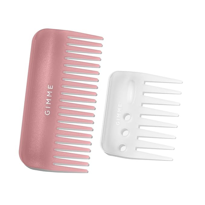 Gimme Beauty - Pink & White Shower Comb Set - Strong Wide Tooth Comb for Wet Hair Brushing & Dist... | Amazon (US)