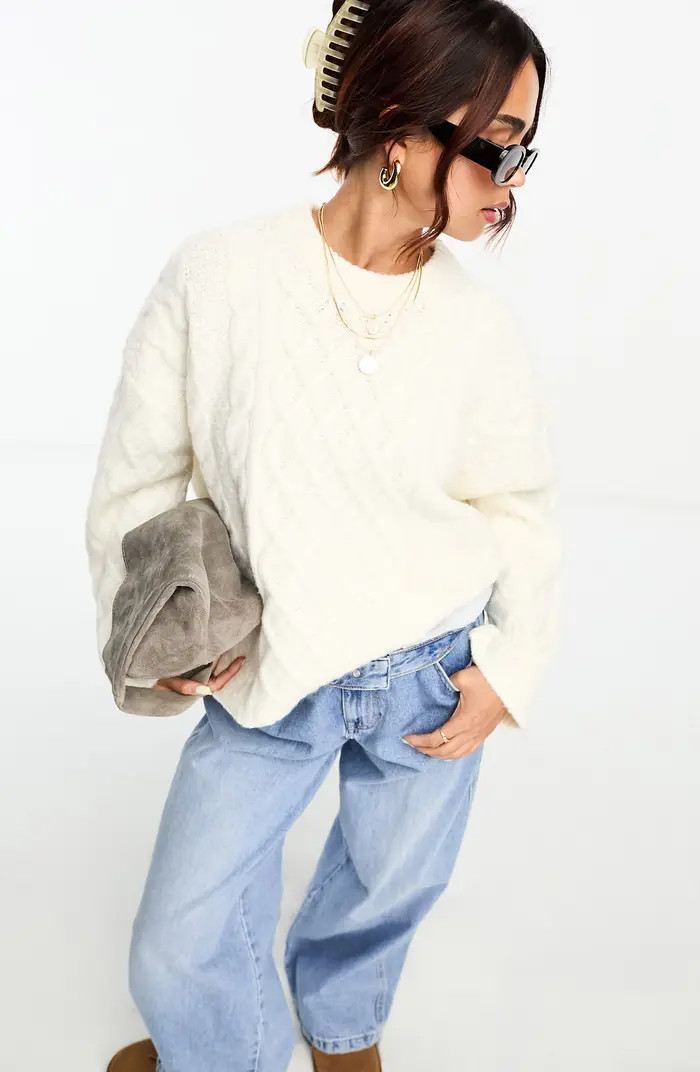 Oversize Cable Stitch Sweater | Nordstrom