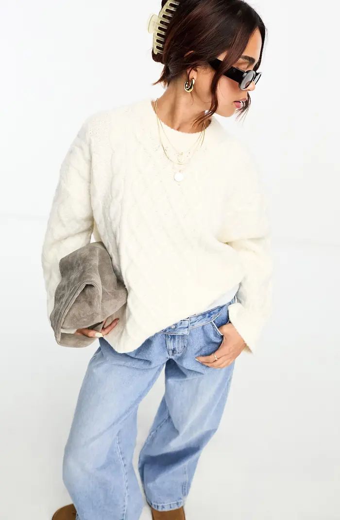 Oversize Cable Stitch Sweater | Nordstrom