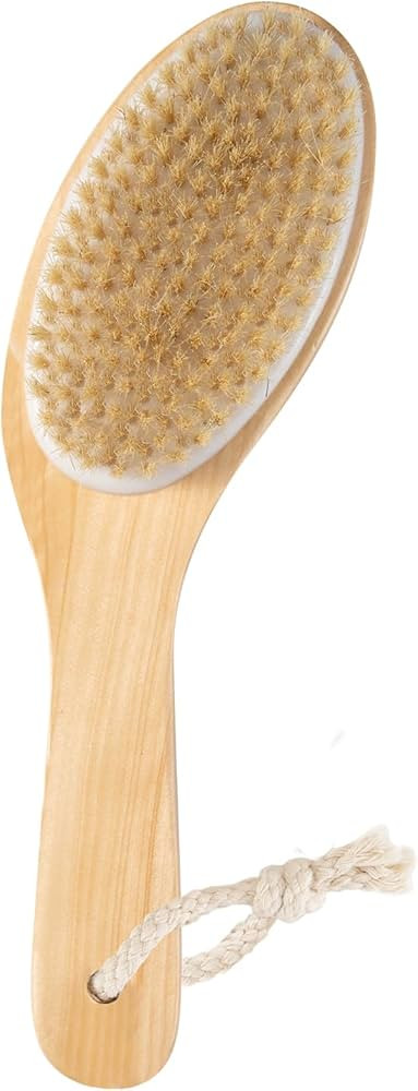 Bamboo Curved Long Handle Dry Brushes, Dry Body Brush for Dry Skin, Blood Circulation, Cellulite ... | Amazon (US)