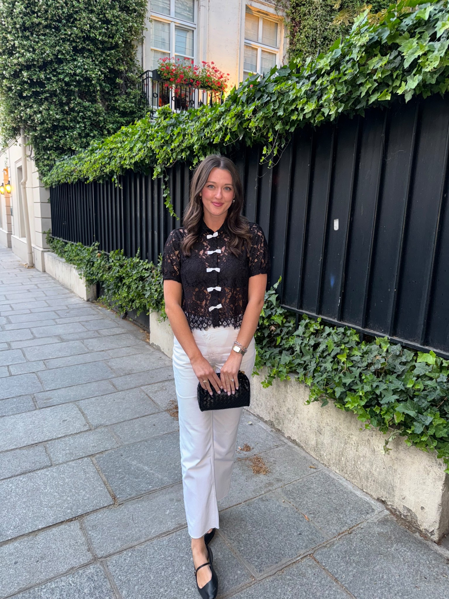 out to do in Paris! wearing a M in this lace Zara top!