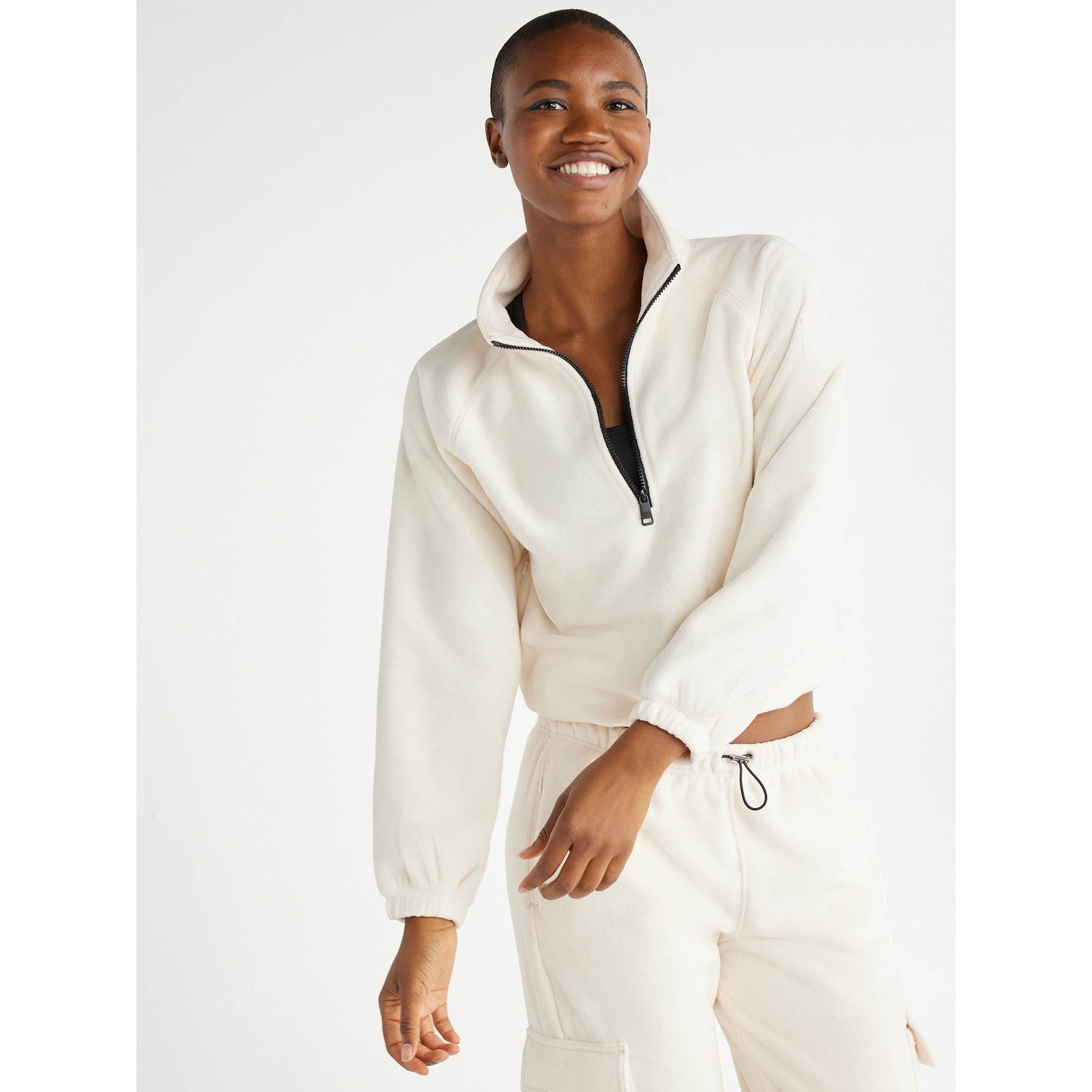 Love & Sports Women's Quarter Zip Fleece Pullover, Sizes XS-XXXL | Walmart (US)