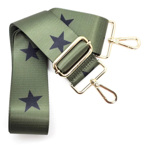 Olive with Black Star Purse Strap | Etsy | Etsy (US)
