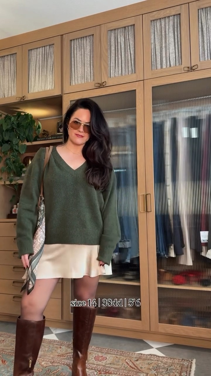 Outfit Roulette chose cozy-on-top, silky-on-bottom and I’m obsessed with how chic it turned out! 

#LTKootd #LTKMidsize #LTKSeasonal