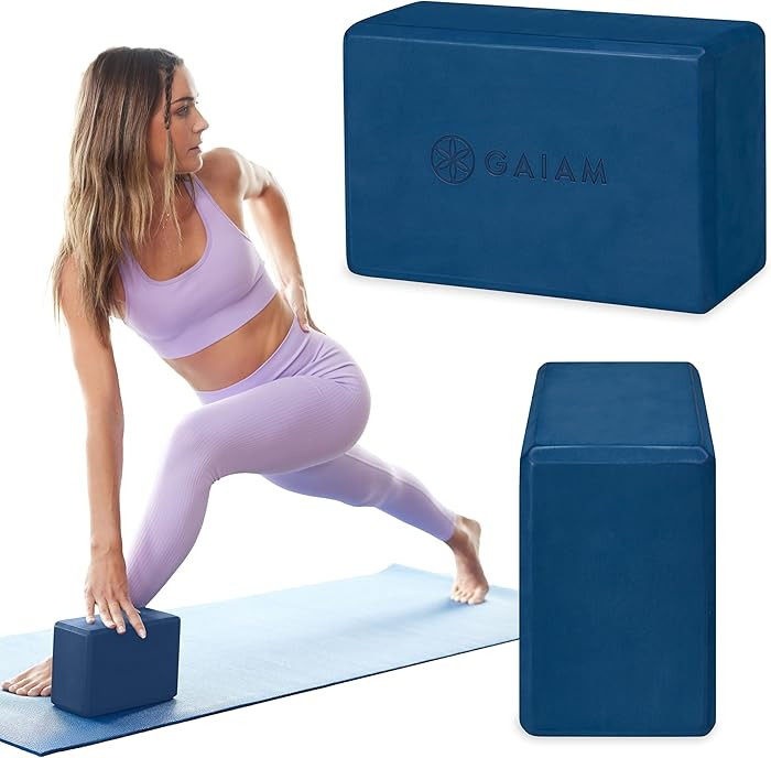 Gaiam Yoga Block - Supportive Latex-Free Eva Foam - Soft Non-Slip Surface with Beveled Edges for ... | Amazon (US)
