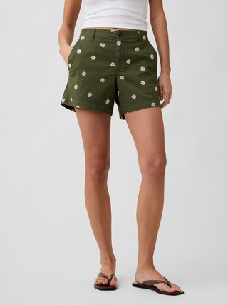 5" Mid Rise Downtown Khaki Shorts | Gap Factory