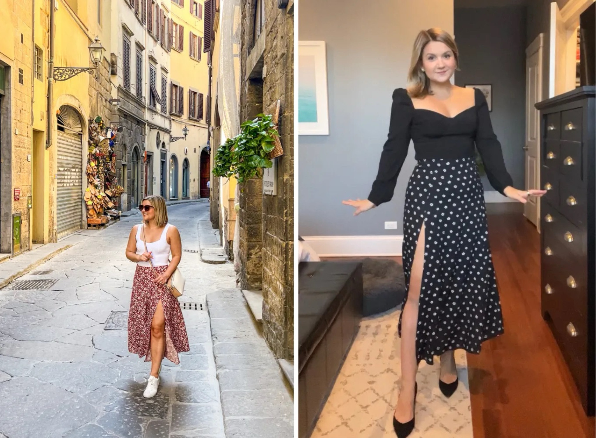 The midi skirt I love so much that I own it in two colors! On sale in 4 prints! I own the red in size 2 and the black in size 4 - both fit, one is just a little roomier.

#LTKsalealert #LTKSeasonal #LTKfindsunder100