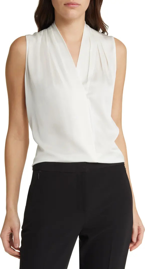 'Mila' Sleeveless Stretch Silk Blouse | Nordstrom