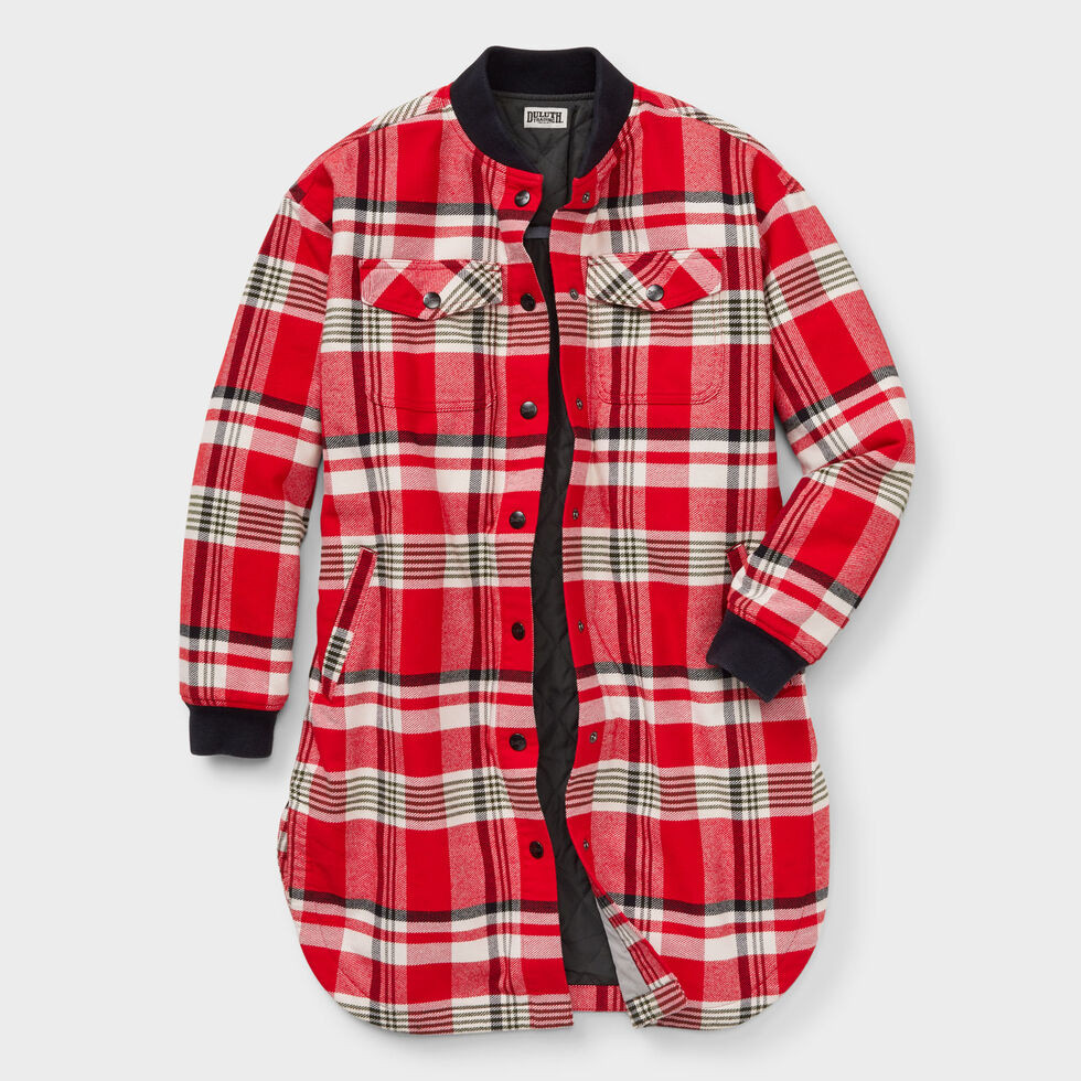 Women's Folklore Flannel Insulated Duster | Duluth Trading Co.