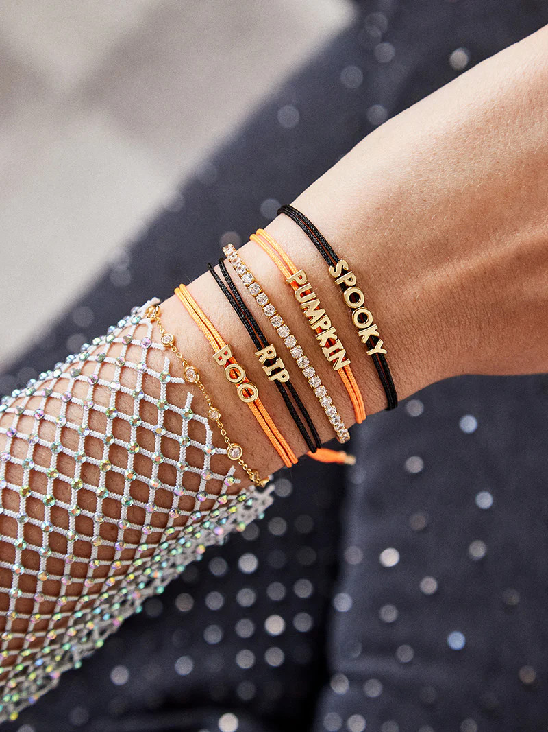 Custom Cord Bracelet - Orange | BaubleBar (US)