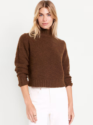Mock-Neck Crop Sweater | Old Navy (US)