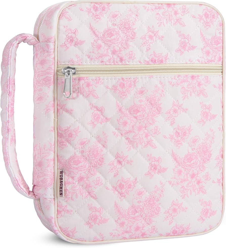 Bible Cover Case for Women,Large Bible Tote Bags Organizer Quilted Carrying Case for Girls,Bible ... | Amazon (US)