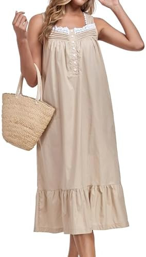Viakeo 100% Cotton Nightgown for Women | Amazon (US)