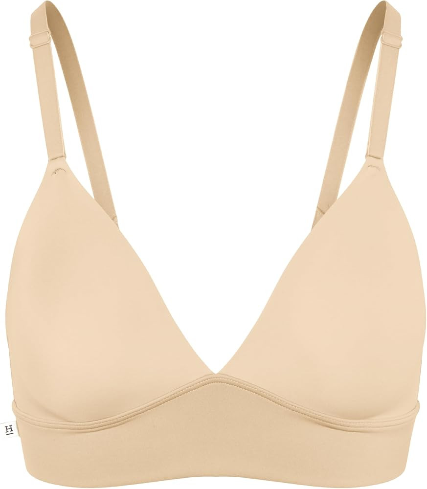 Bliss Triangle Bralette - Ultra-Soft & Lightweight, Deep V Bralette for Women | Amazon (US)