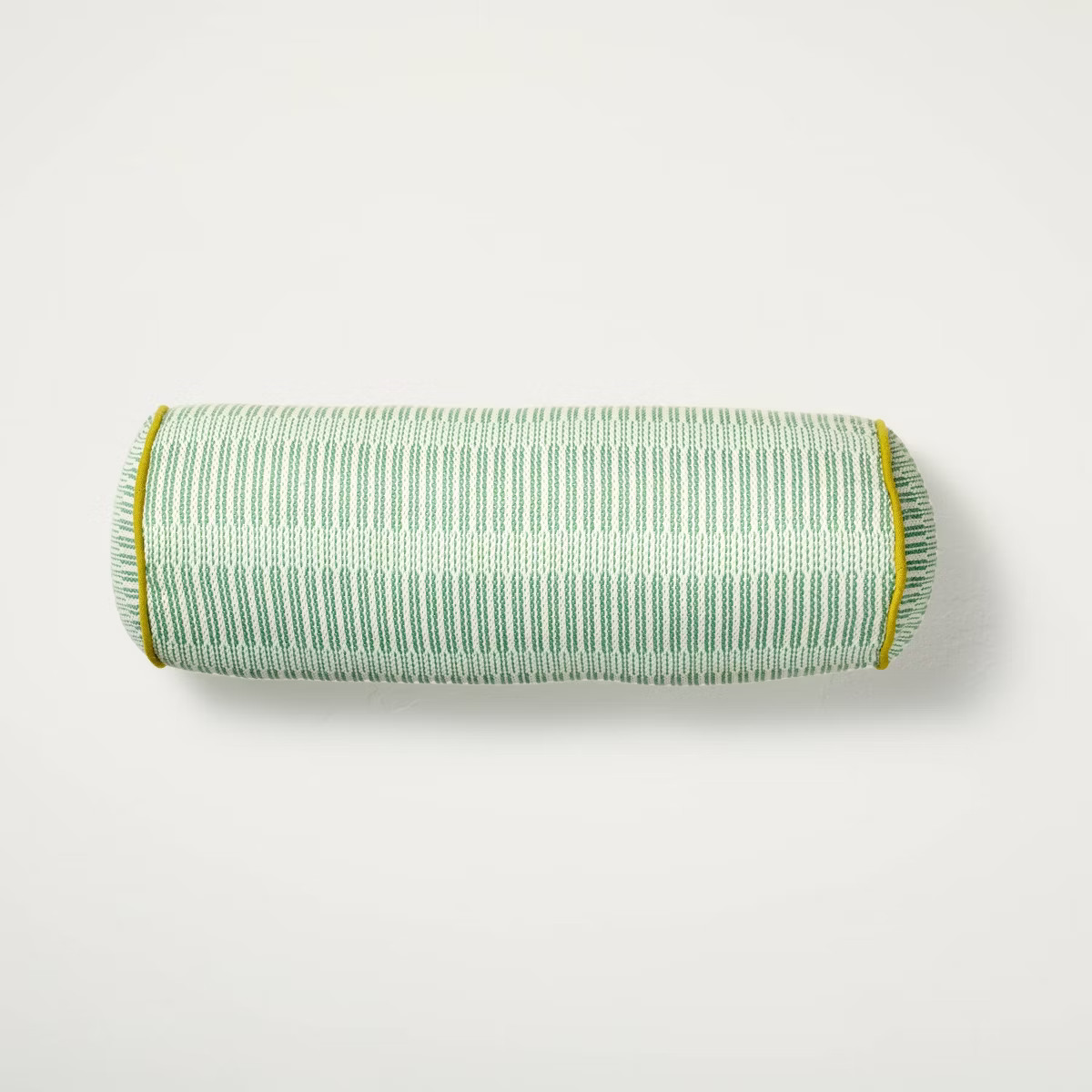 7"x18" Broken Stripe Indoor/Outdoor Bolster Pillow Brown - Hearth & Hand™ with Magnolia | Target