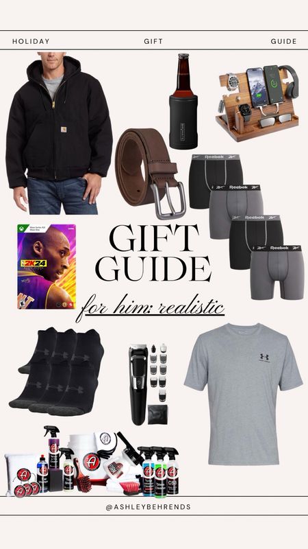 Gift guide for him realistic 🎁 Gift ideas for him, restock on necessities and wants 
#giftguide #giftsforhim #christmas #holiday #gifts 

#LTKHoliday #LTKCyberWeek #LTKGiftGuide
