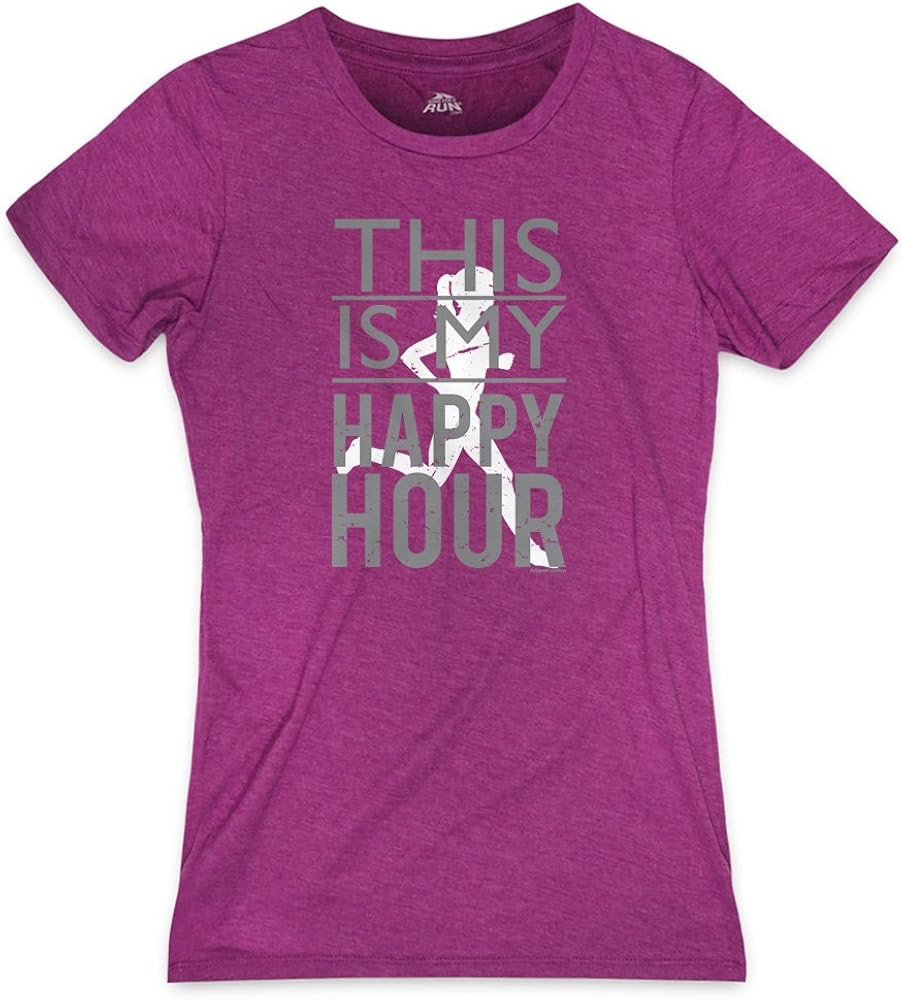 Gone For a Run Runners Tee Womens T-Shirt Womens Everyday Runners Tee This is My Happy Hour | Amazon (US)