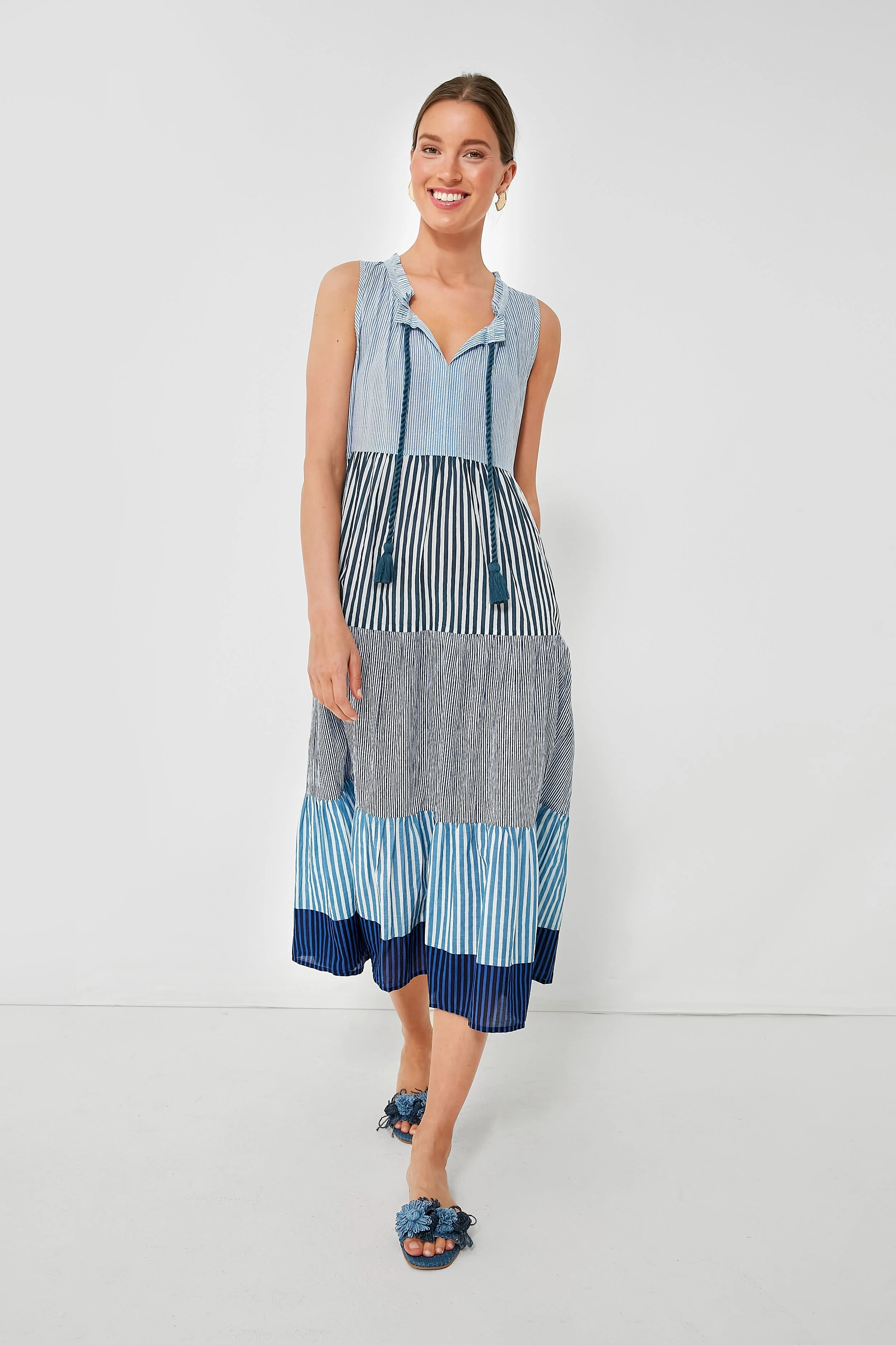 Seaside Stripe Salty Paloma Caftan | Tuckernuck (US)