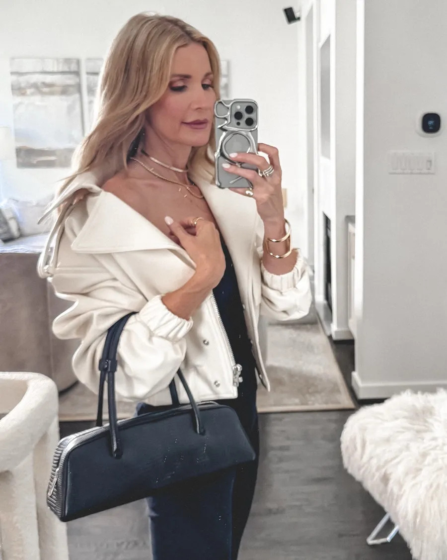 This designer-inspired white jacket is part of the Nordstrom Anniversary Sale and fully stocked right now — I love the chic structured shape, elevated gold buttons, and easy lightweight feel for wearing now and into fall. It’s such a polished piece to style with black pants, denim, dresses, or trousers when you want your outfit to look instantly more expensive. I’m wearing an XS in the jacket. #NSale 

 

#LTKootd #LTKSeasonal #LTKOver40 #LTKSaleAlert