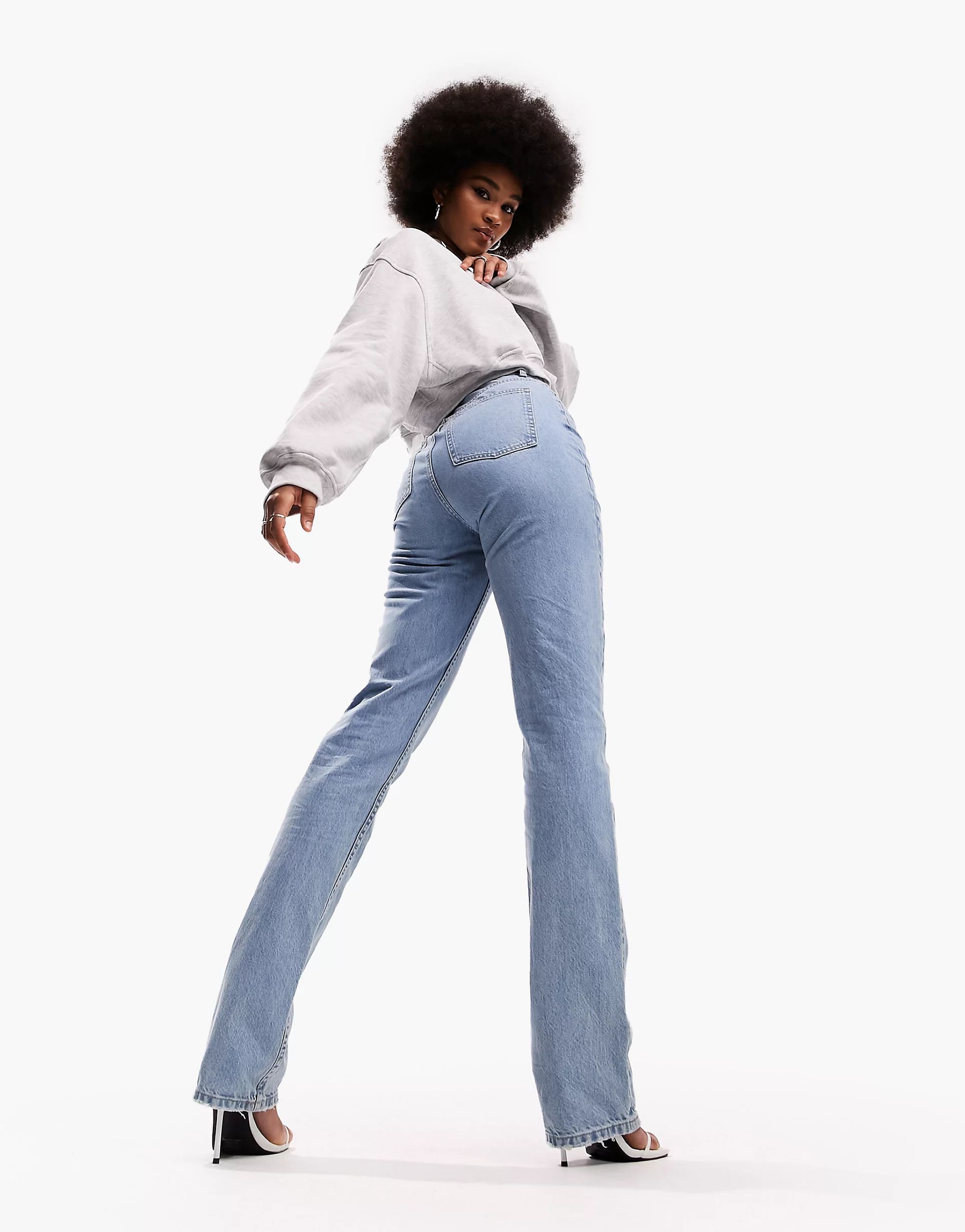 ASOS DESIGN Tall 90s straight jean in light blue | ASOS (Global)