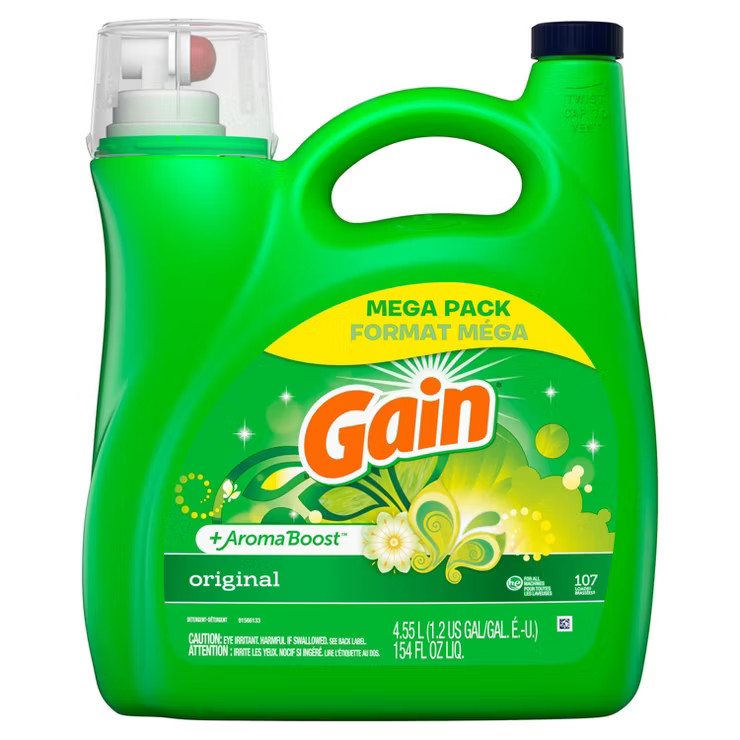 Gain + Aroma Boost Original Scent HE Compatible Liquid Laundry Detergent | Target
