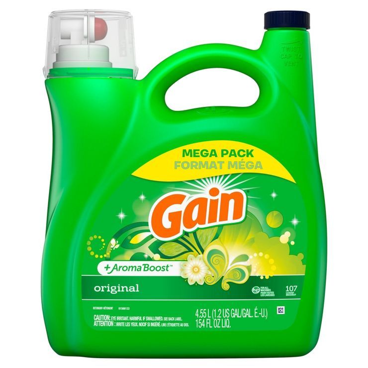 Gain + Aroma Boost Original Scent HE Compatible Liquid Laundry Detergent | Target
