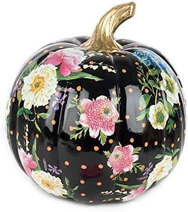 MacKenzie-Childs Flower Market Pumpkin - Medium - Black | Amazon (US)