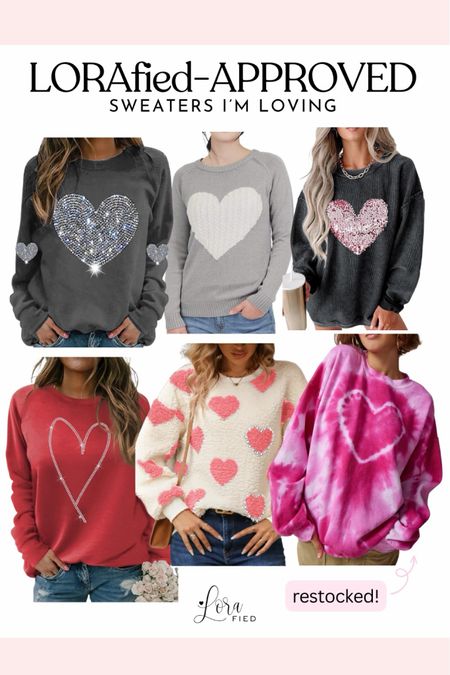 LORAfied Approved: Sweaters I’m Loving 
valentine’s day sweaters, valentine’s day fashion, heart sweaters, amazon fashion, affordable fashion 

#LTKfindsunder50 #LTKSeasonal #LTKstyletip
