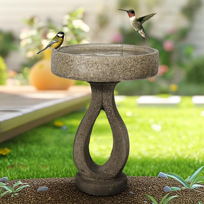 SKYFIRE 21.8\u201dBirdbaths for The Garden Clearance -Concrete Modern Bird Bath for Outside, Yard... | Amazon (US)