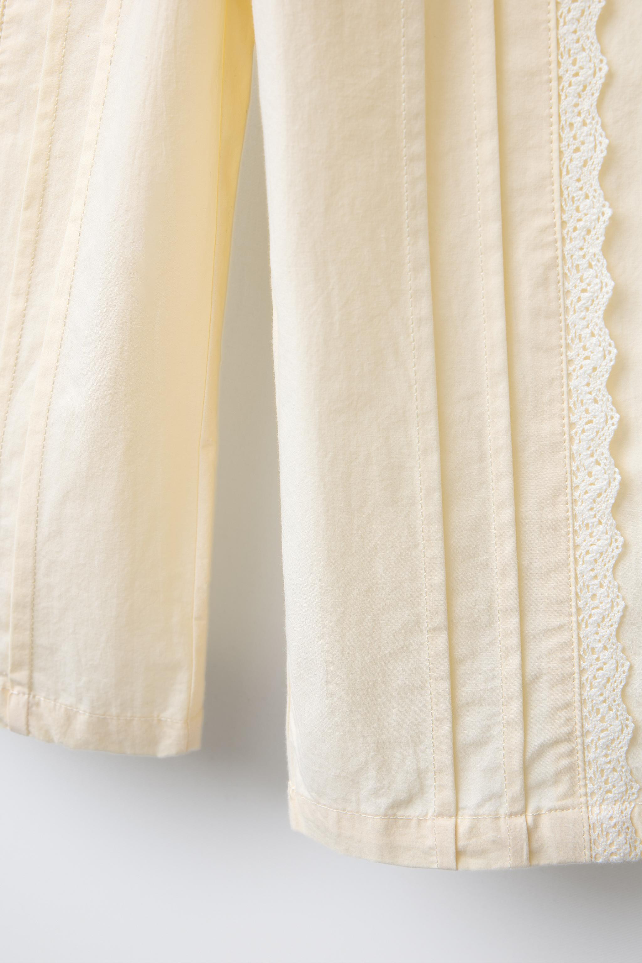 POPLIN LACE TROUSERS | Zara UK