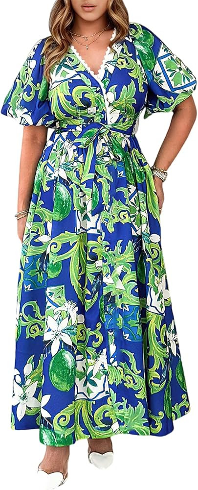 Maxigerui Women's Summer Floral Maxi Dress Spring Wedding Guest Dress 2026 | Amazon (US)