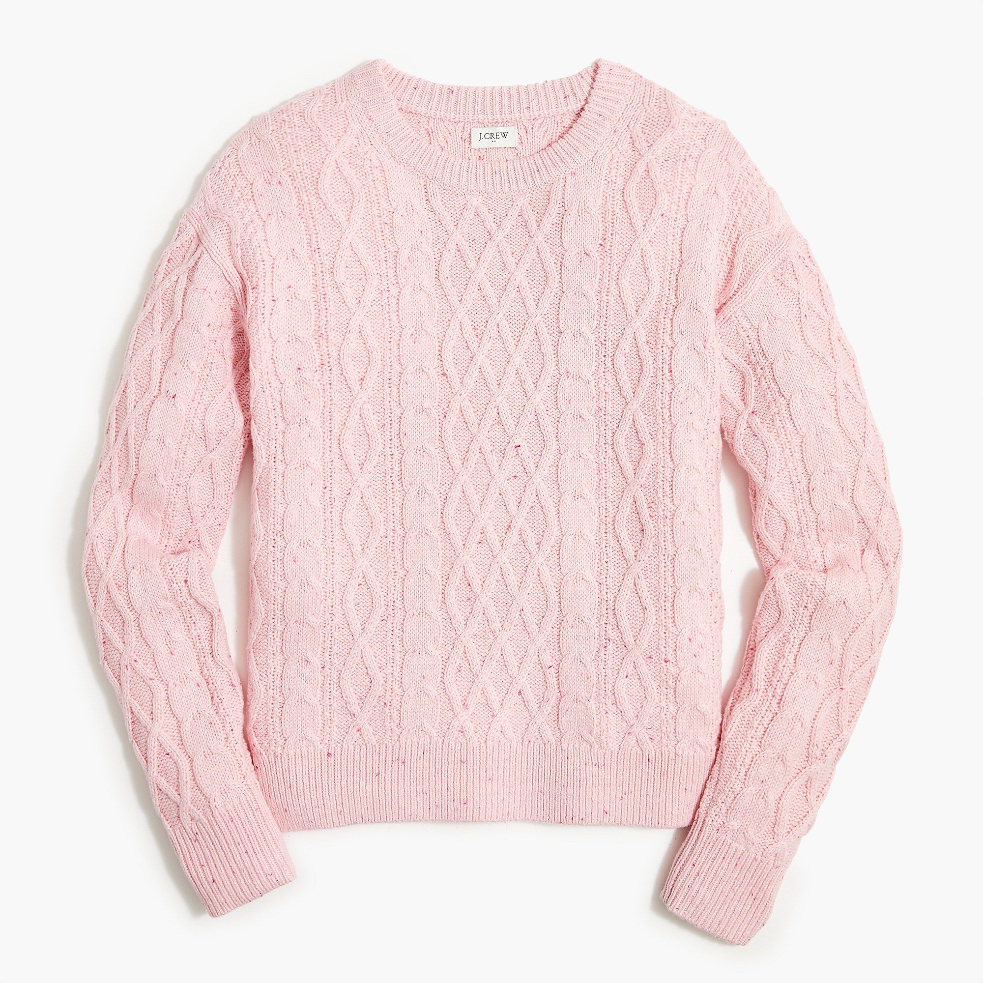 Donegal cable crewneck sweater | J.Crew Factory