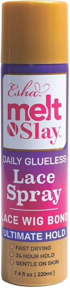 Esha MELT N SLAY Glueless Lace Spray - Ultimate Hold, Sweat & Water Resistant, Long-Lasting Secur... | Amazon (US)