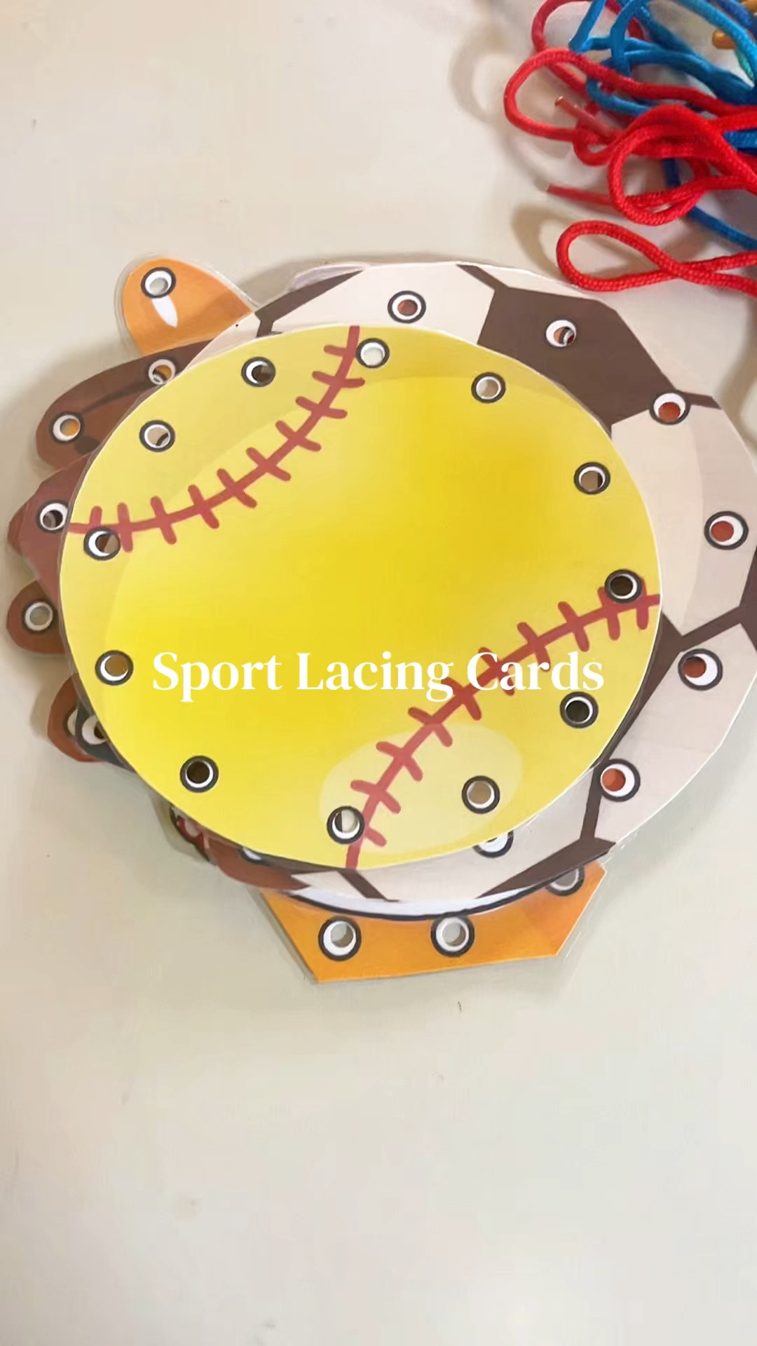 Sport themed lacing cards and the laces are from the Melissa and Doug set!

#LTKKids #LTKSaleAlert