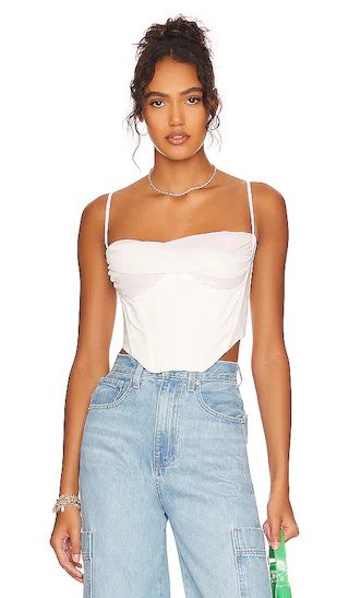 Femme Corset Top in Orchid White | Revolve Clothing (Global)