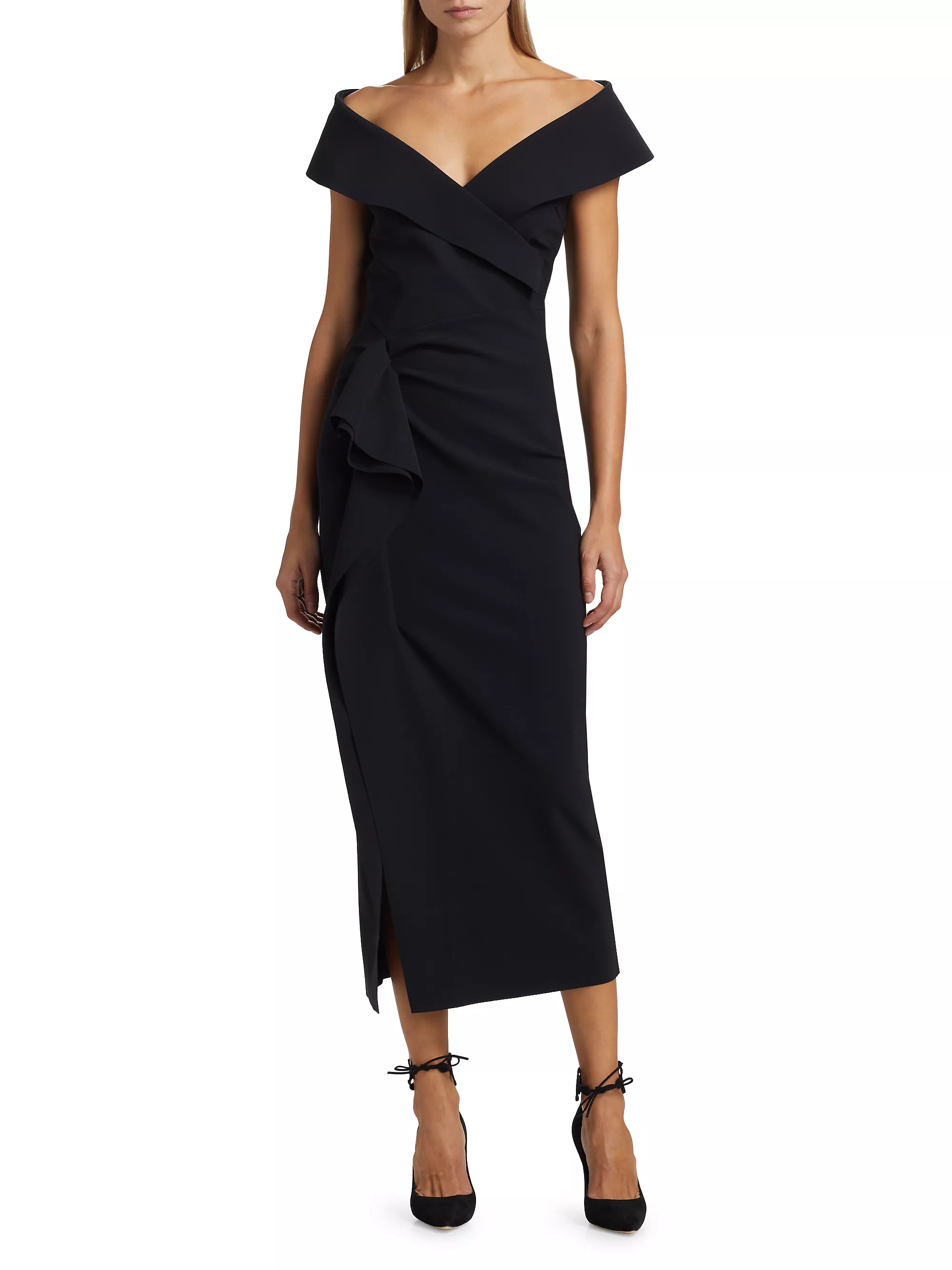 Norshana Portrait-Neck Cocktail Dress | Saks Fifth Avenue