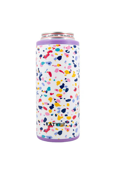 Confetti Print SLIM Can Cooler | Katydid.com