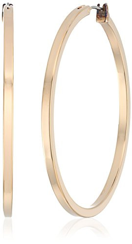 GUESS "Basic" Gold Square Sterling Silver Edge Hoop Earrings | Amazon (US)