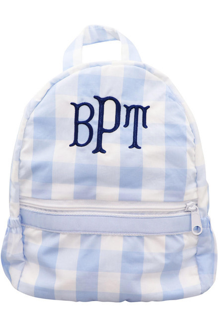 Blue Check Backpack | Cecil and Lou