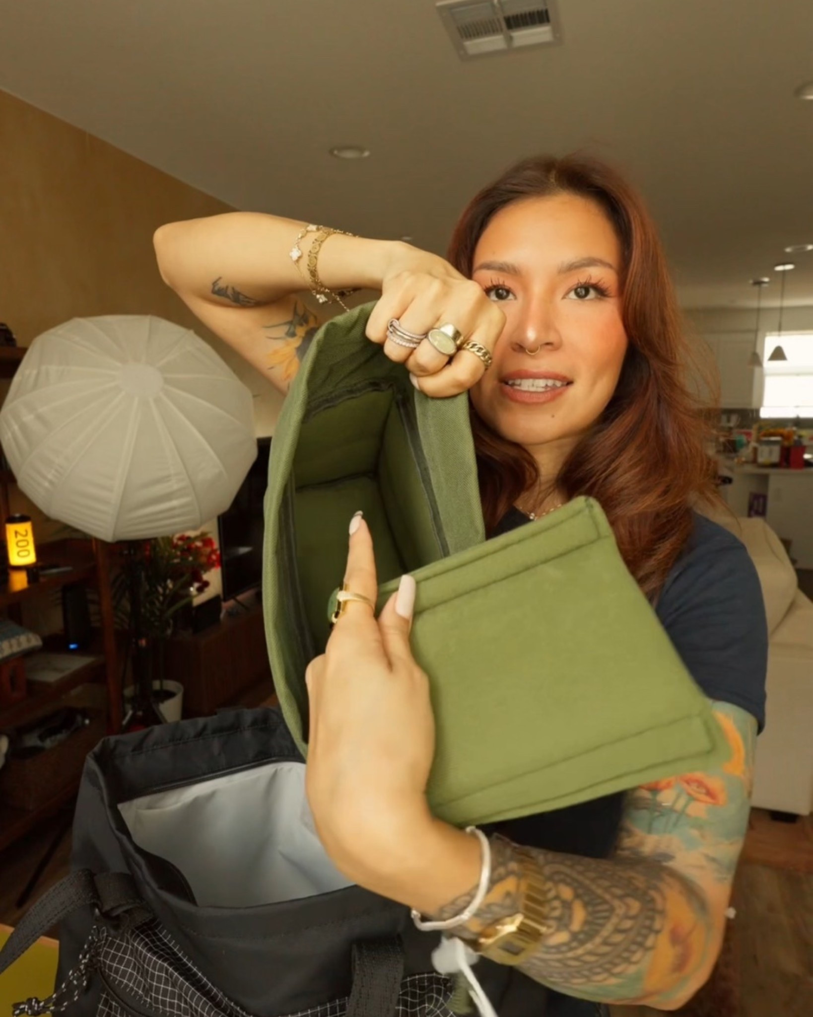 Camera organizer for your tote bag