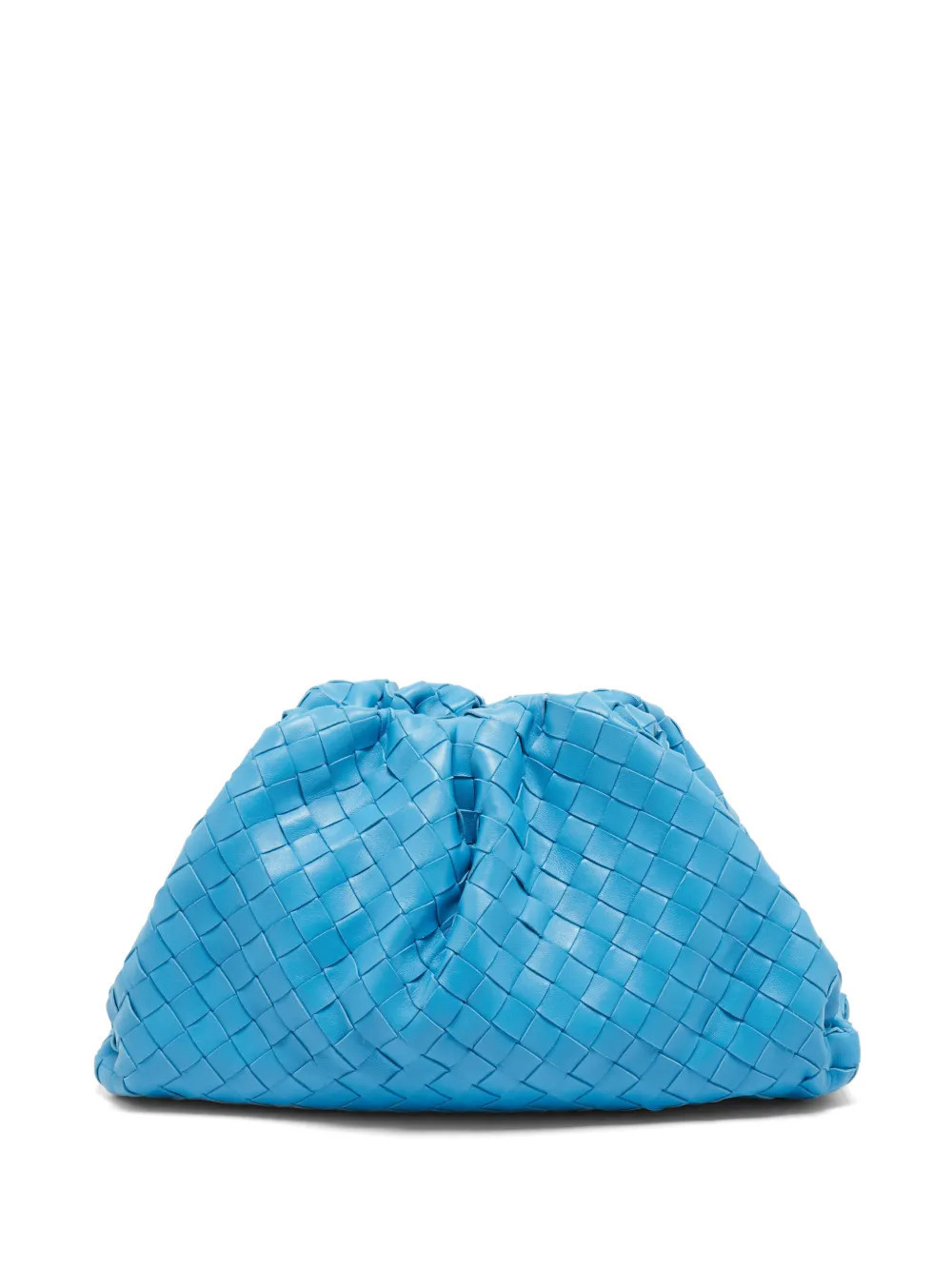 Bottega Veneta Pre-Owned The Pouch Intrecciato clutch bag - Blue | Farfetch Global